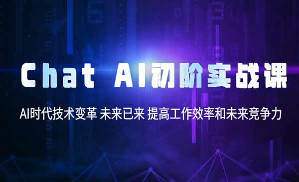 《ChatAI初阶实战课》AI时代技术变革 未来已来 提高工作效率和未来竞争力_wwz