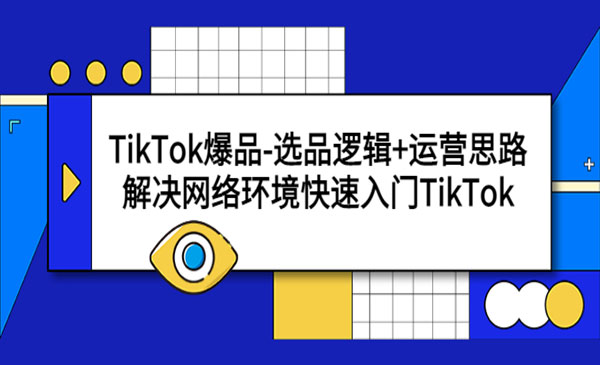 TikTok爆品选品逻辑+运营思路，解决网络环境快速入门TikTok